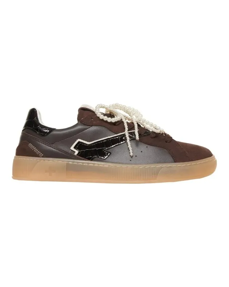GIO+ Low-Top Sneaker Dark Toned Sneakers With Translucent Sole schwarz Schwarz