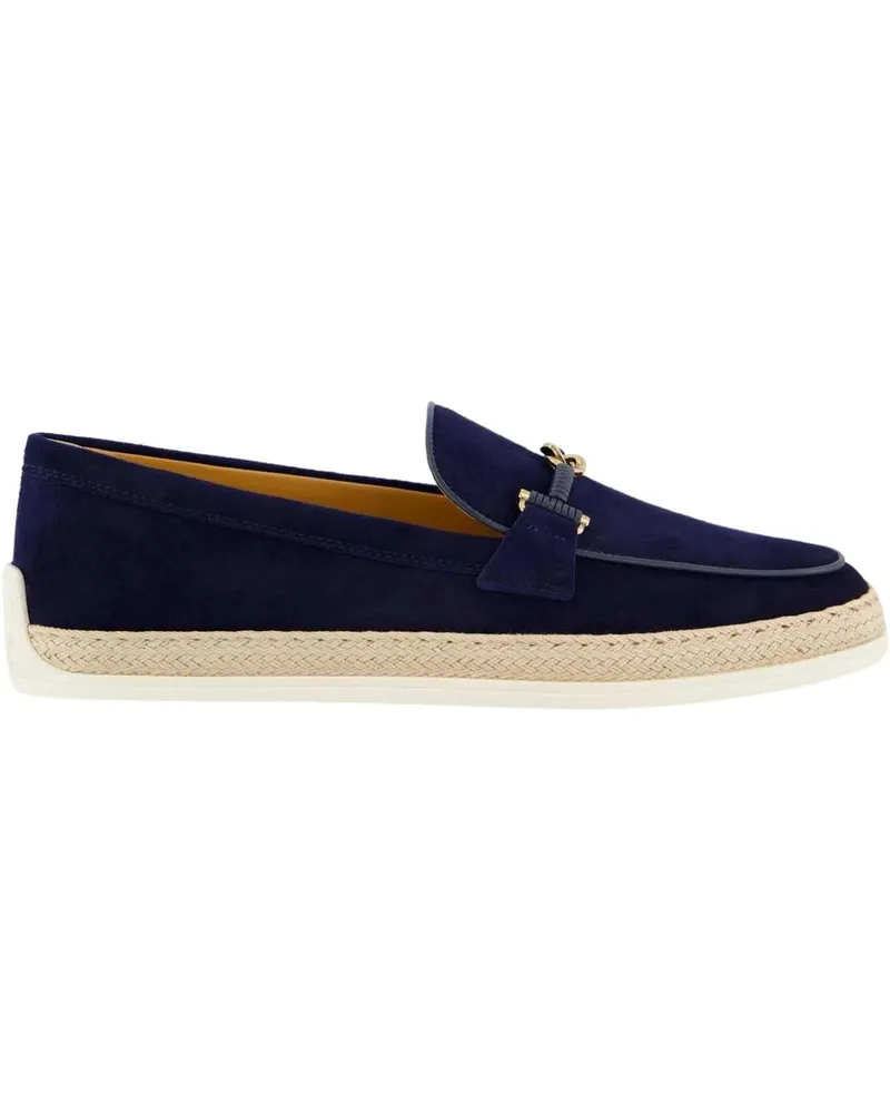 TOD'S Loafer Dames Gomma Rafia Mocassin Blauw blau Blau