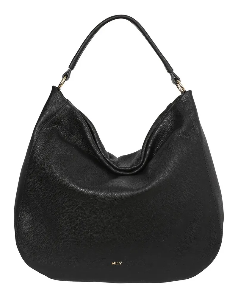Abro Crossbody Bags Hobo Bag Mia aus Leder schwarz Schwarz