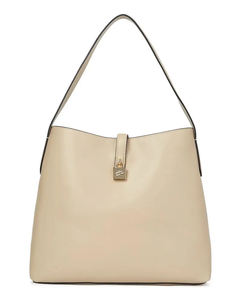 Karl Lagerfeld Hobo Bags K/Autograph Hobo-Tasche mit Vorhängeschloss beige Beige