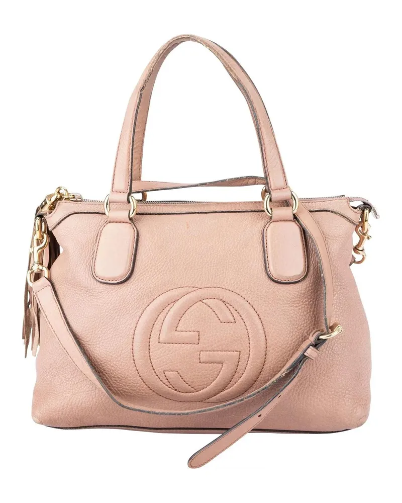 Gucci Crossbody Bags  Pink Leather Soho Handbag rosa Gold