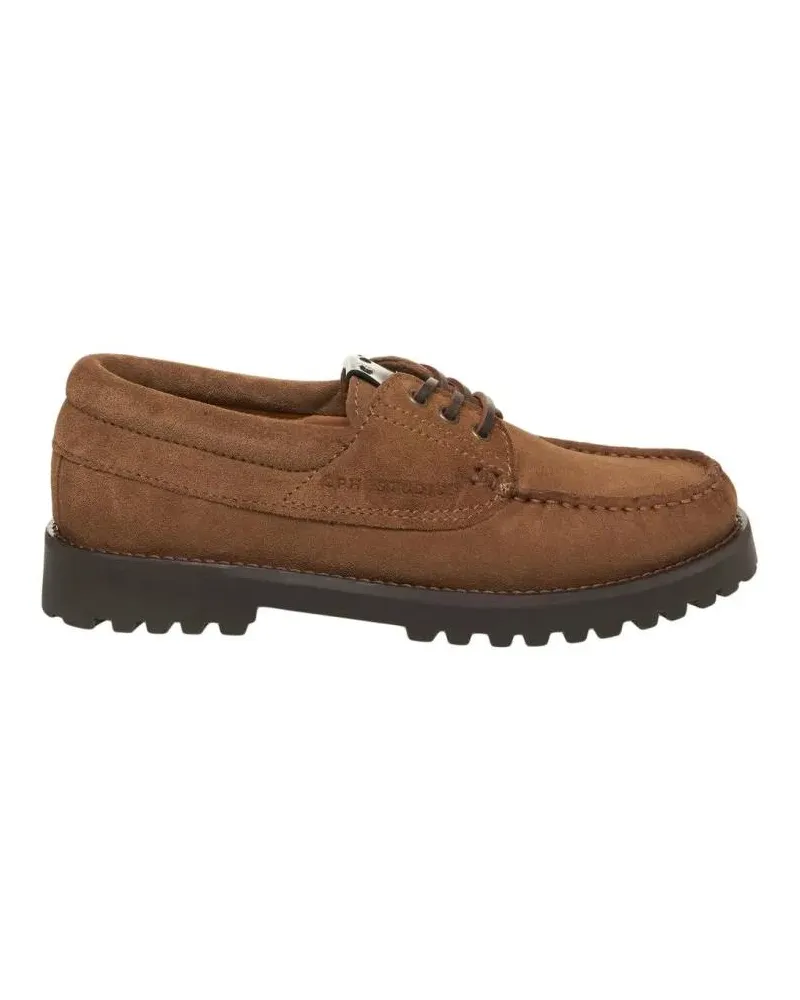 Copenhagen Brown High-Quality Suede Lace-Up Shoes With Robust braun Braun