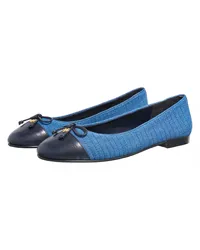 Tory Burch Loafers & Ballerinas Cap-Toe Quilted Ballet Blau