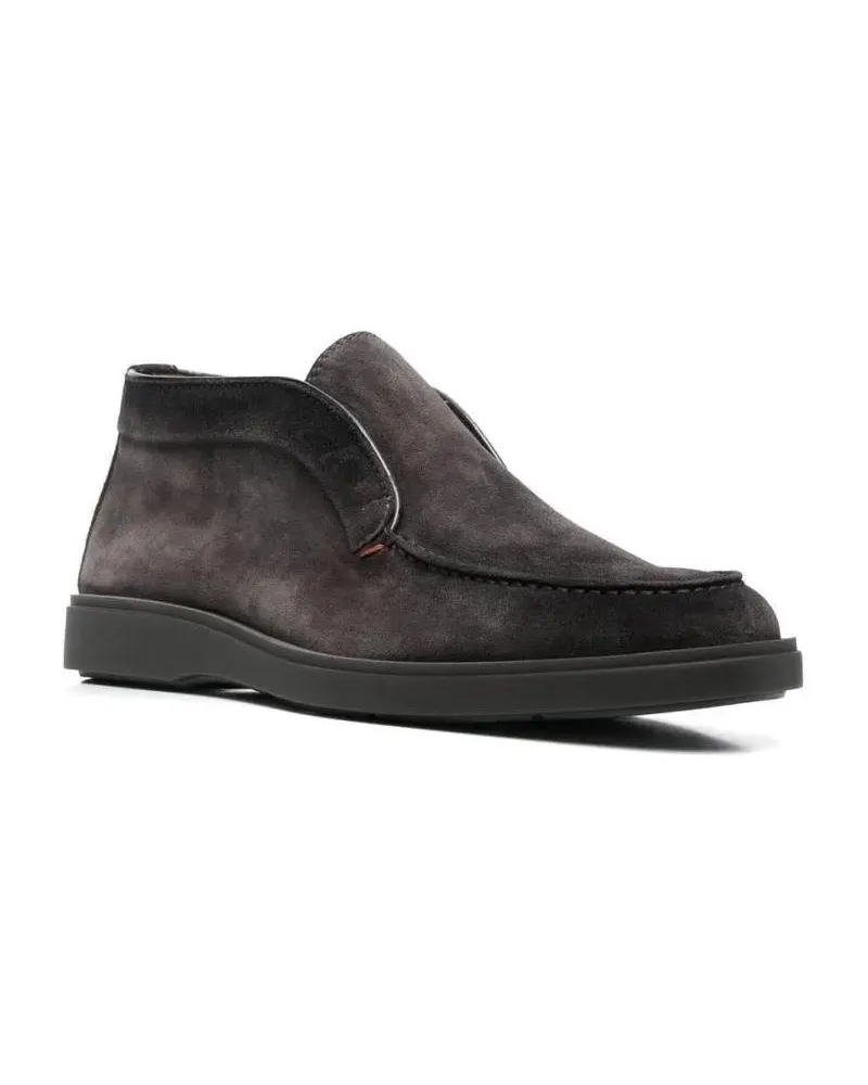 Santoni Stiefel Men's suede desert boot weiß Weiß
