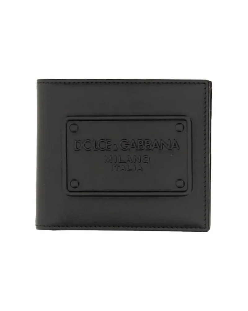 Dolce & Gabbana Portemonnaies Bifold Wallet schwarz Schwarz