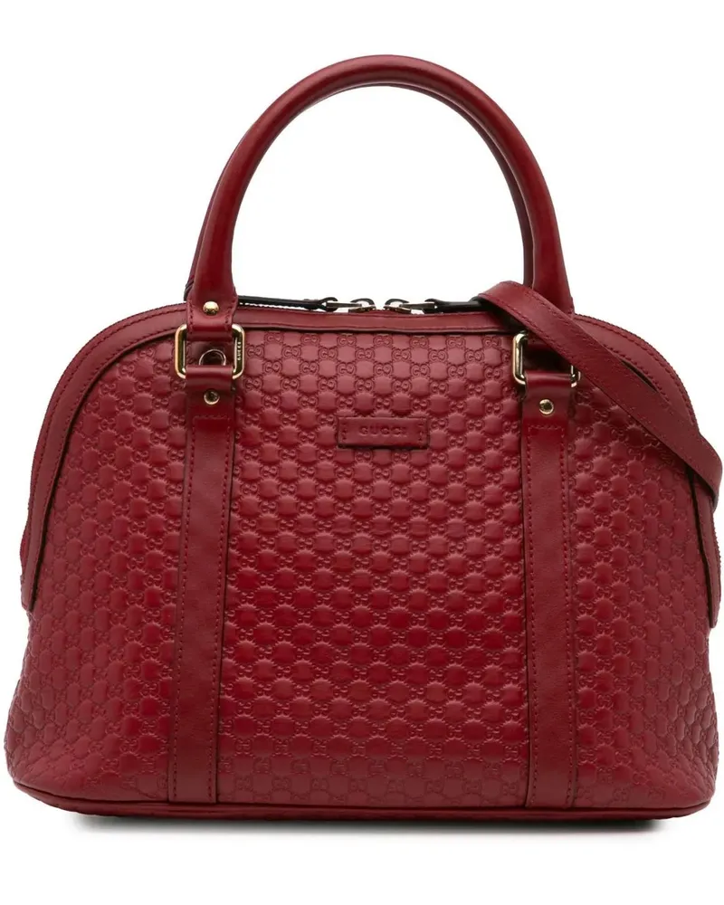 Gucci Hobo Bags 2000-2015 Medium Microssima Dome Satchel rot Rot