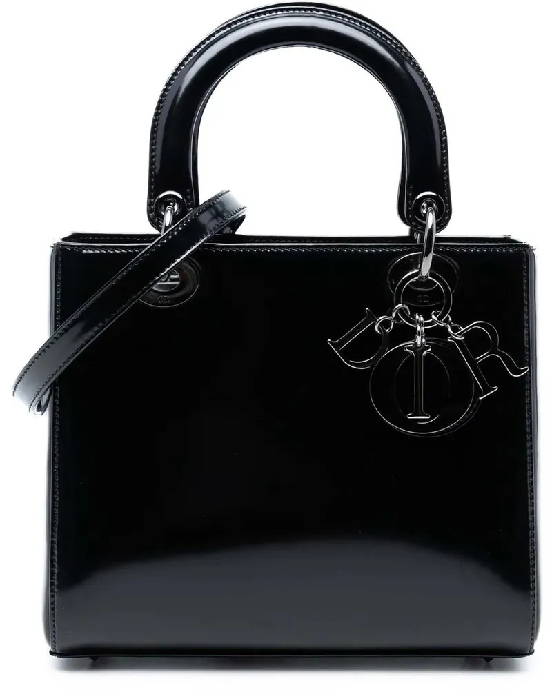 Dior Hobo Bags Medium Patent Lady Dior schwarz Schwarz