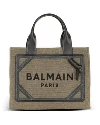 Balmain Totes Small B-Army Logo Tote Bag Grau