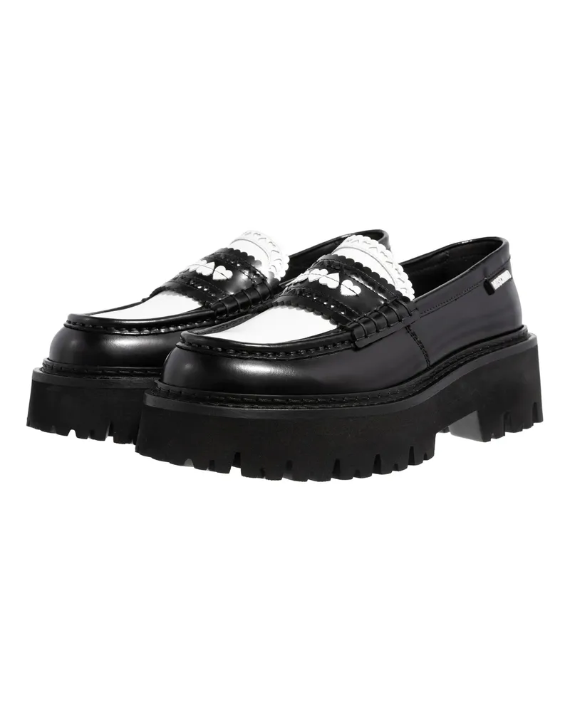 Moschino Loafer Hearted Brogue Sporty schwarz Schwarz