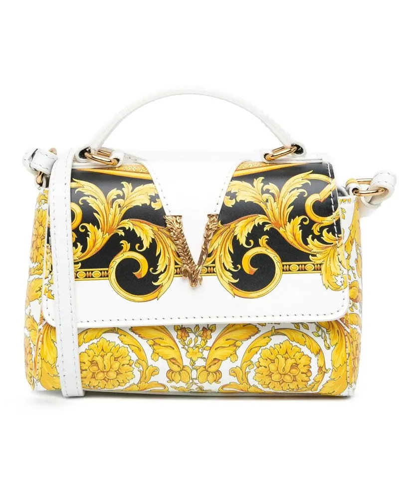 Versace Hobo Bags 2010-2023 Leather Baroque Virtus Satchel goldfarben 