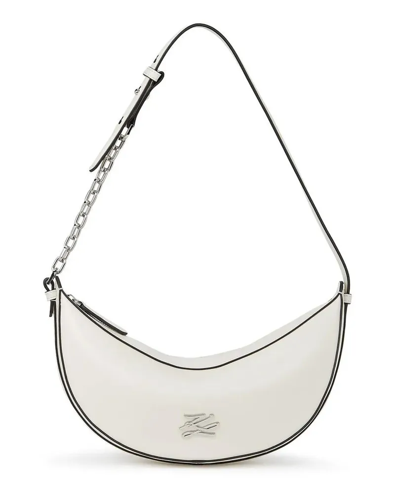 Karl Lagerfeld Hobo Bags K/Autograph kleine Mondtasche weiß Weiß