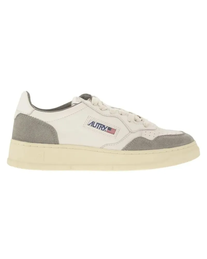 AUTRY Low-Top Sneaker Medalist Low - White Leather And Suede Sneakers In weiß Weiß