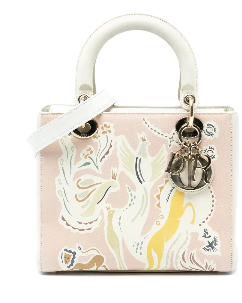 Dior Hobo Bags Medium Calfskin Fairy Tale Lady Dior rosa Gold