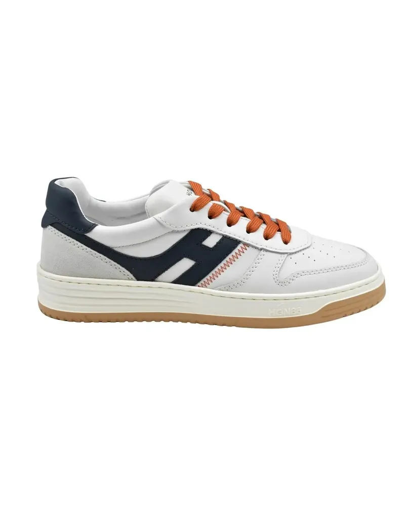 Hogan Low-Top Sneaker Sneakers In White Orange With Contrasting Laces grau Grau