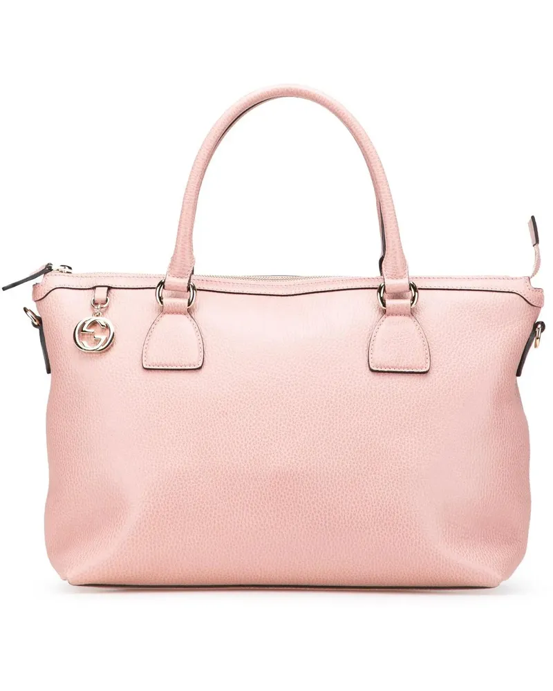 Gucci Hobo Bags Dollar Calfskin GG Charm Satchel rosa Gold