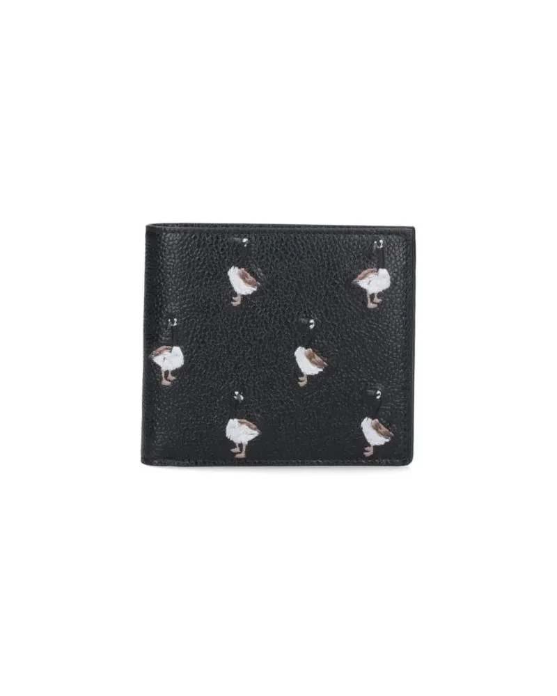Thom Browne Portemonnaies "Goose" Bi-Fold Wallet Black schwarz Schwarz