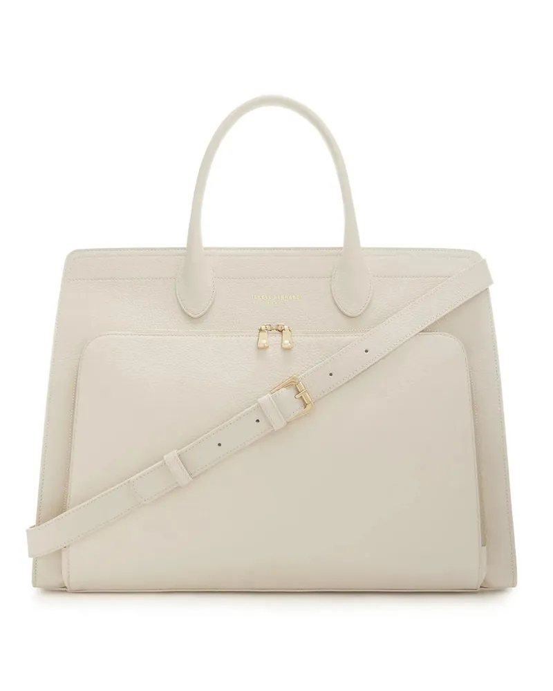 Isabel Bernard Aktentaschen Honoré Nadine cream calfskin leather handbag with beige Beige