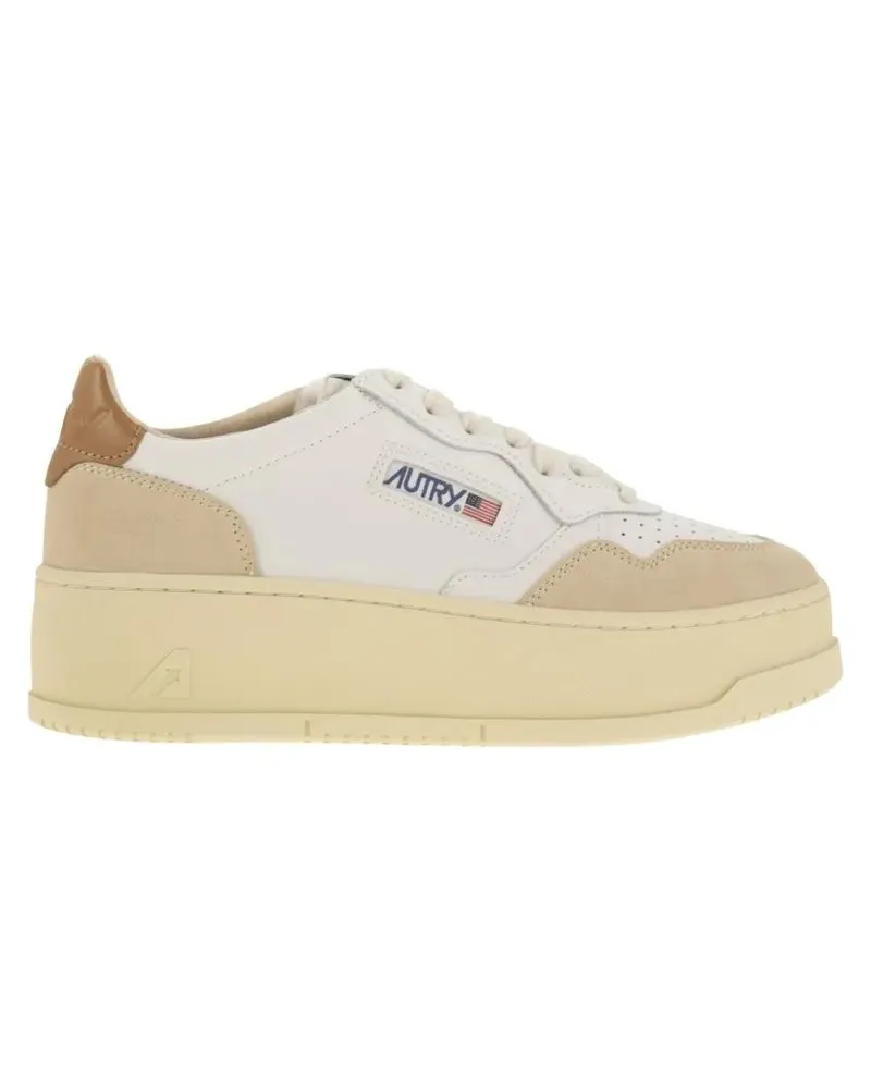 AUTRY Low-Top Sneaker Medalist Platform - Leather And Suede Trainers bunt Bunt