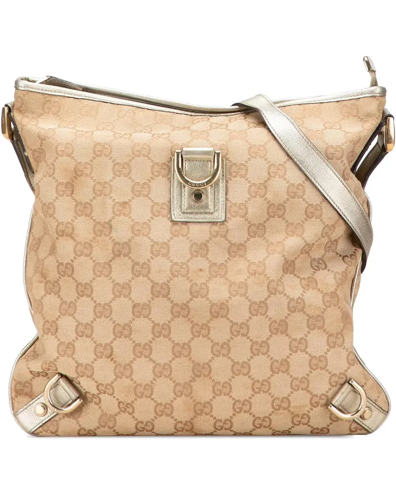 Gucci Hobo Bags GG Canvas Abbey D Ring Crossbody braun Braun