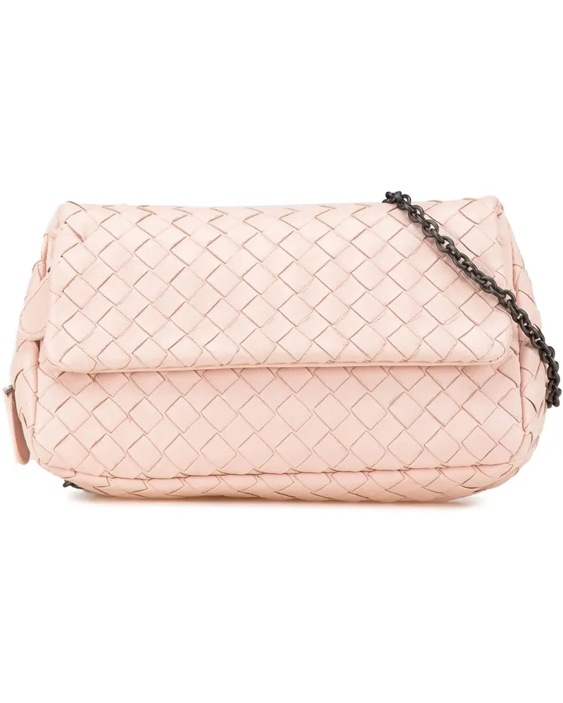 Bottega Veneta Hobo Bags 2012-2024 Leather Intrecciato Chain Flap Crossbody rosa Gold