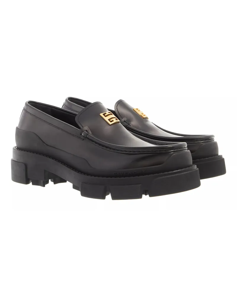 Givenchy Loafer Black Leather Flat Shoes schwarz Schwarz