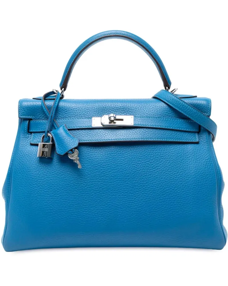 Hermès Hobo Bags Togo Kelly II Retourne 32 blau Blau