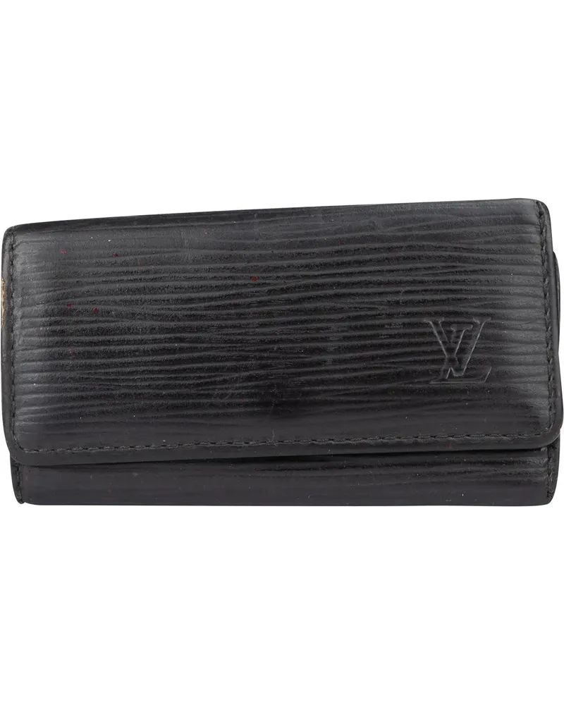 Louis Vuitton Portemonnaie  Noir Epi Leather Keyholder schwarz Schwarz