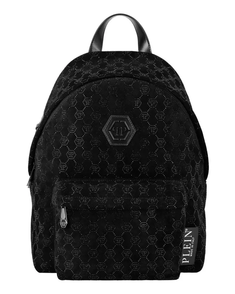 Philipp Plein Rucksäcke Rucksack Monogram Mit Schmucksteinen schwarz Schwarz