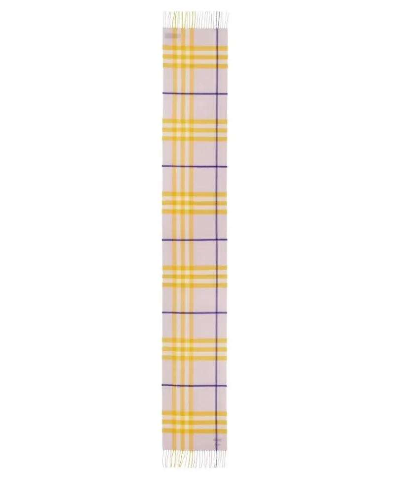 Burberry Tücher & Schals Plaid Pattern Cashmere Scarf grau Grau