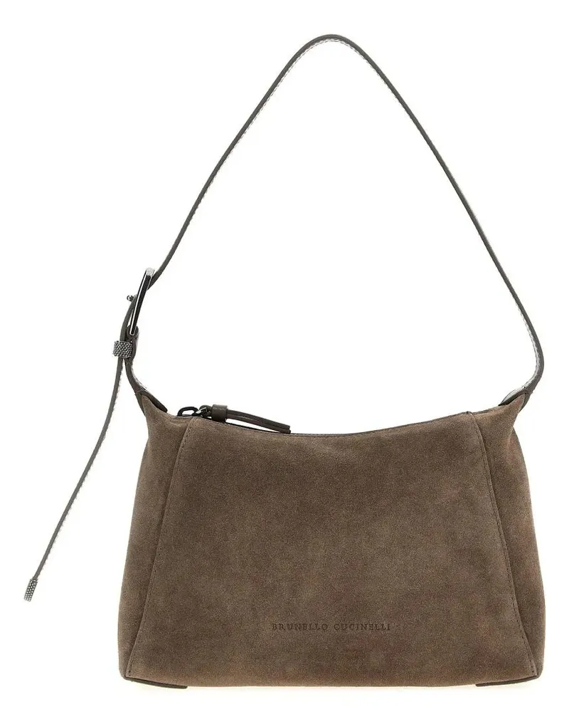 Brunello Cucinelli Hobo Bags 'Shoulder Bc Duo' Shoulder Bag grau Grau