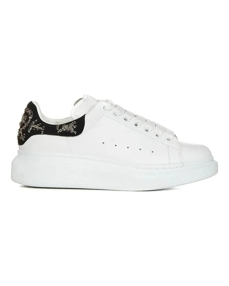 Alexander McQueen Low-Top Sneaker Oversized Leather Sneakers weiß Weiß