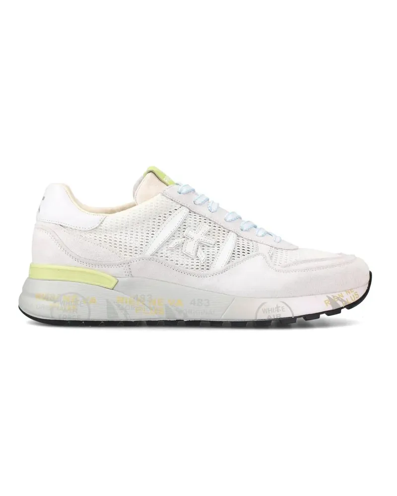 Premiata Low-Top Sneaker Landeck Sneakers In White Suede And Fabric weiß Weiß