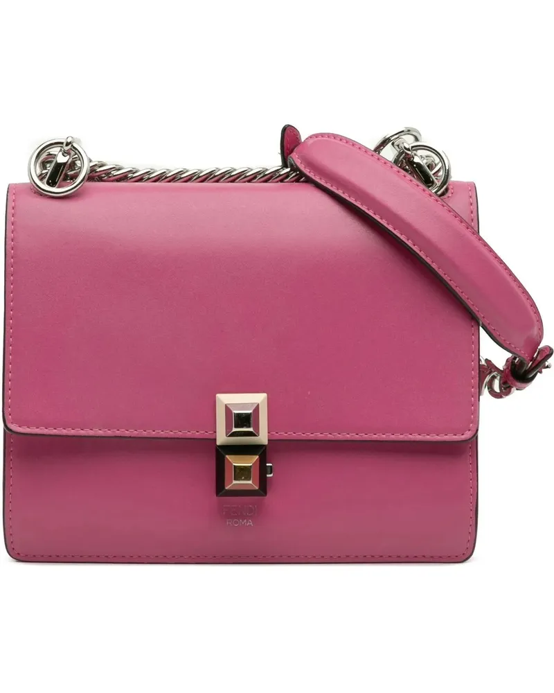 Fendi Hobo Bags Small Leather Kan I Crossbody rosa Gold