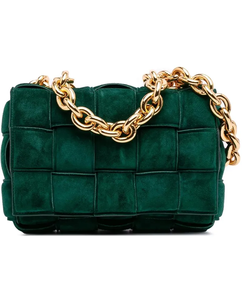 Bottega Veneta Hobo Bags Suede Intrecciato Padded Chain Cassette Satchel grün Grün