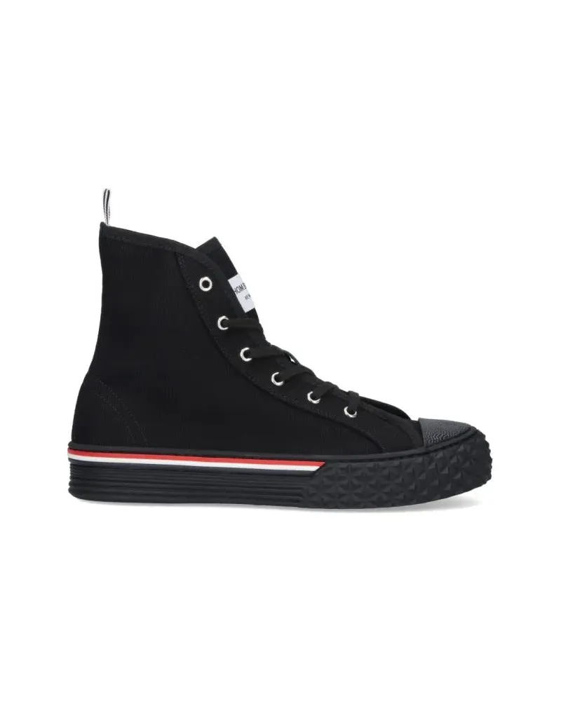 Thom Browne Low-Top Sneaker "Tricolore" High-Top Sneakers – Black schwarz Schwarz