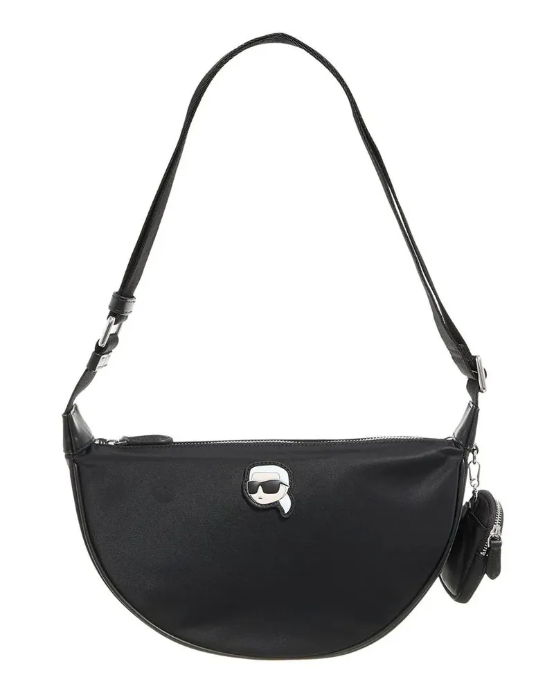 Karl Lagerfeld Crossbody Bags Ikon Nylon Sm Half Moon Sb schwarz Schwarz