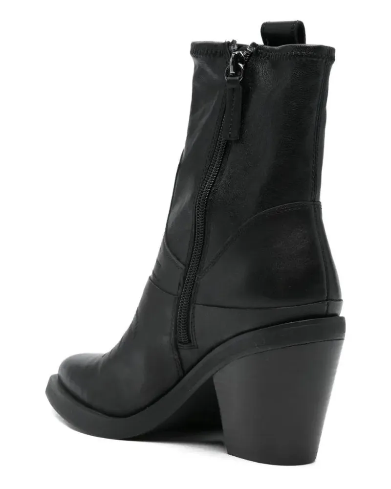 ash Stiefel Pointed Toe Black Ankle Boots schwarz Schwarz