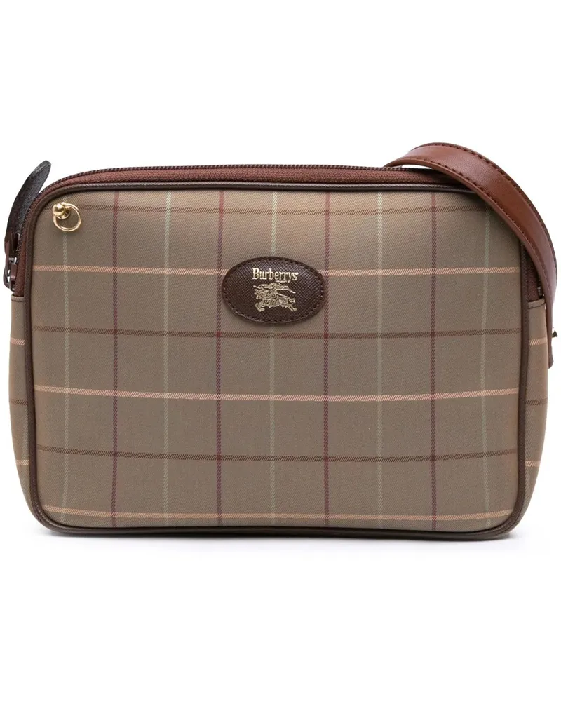 Burberry Hobo Bags Vintage Check Canvas Crossbody braun Braun