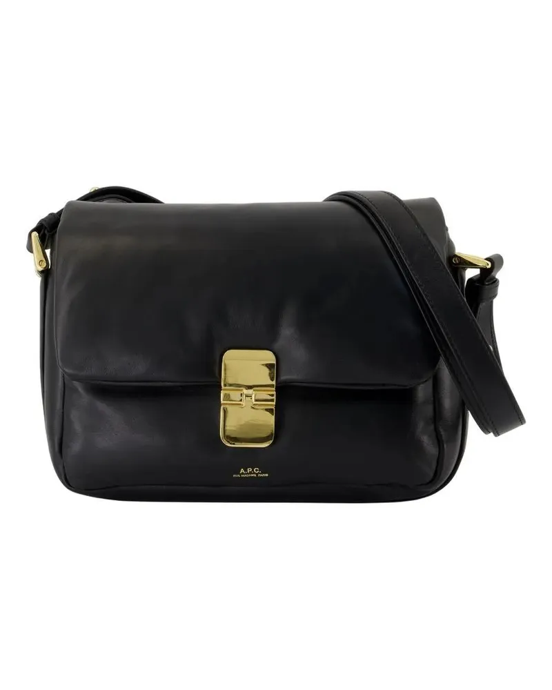 A.P.C. Hobo Bags Grace Soft Crossbody - Leather - Black schwarz Schwarz