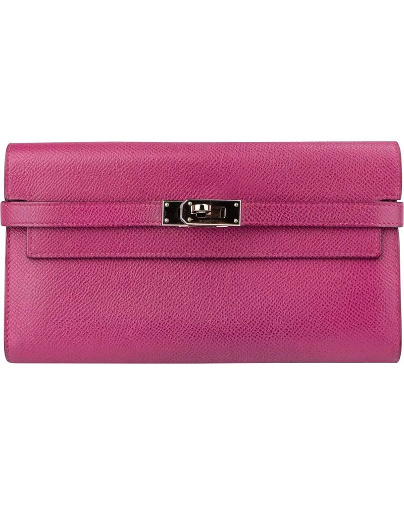 Hermès Portemonnaie Hermes Epsom Leather Kelly Wallet rosa Gold