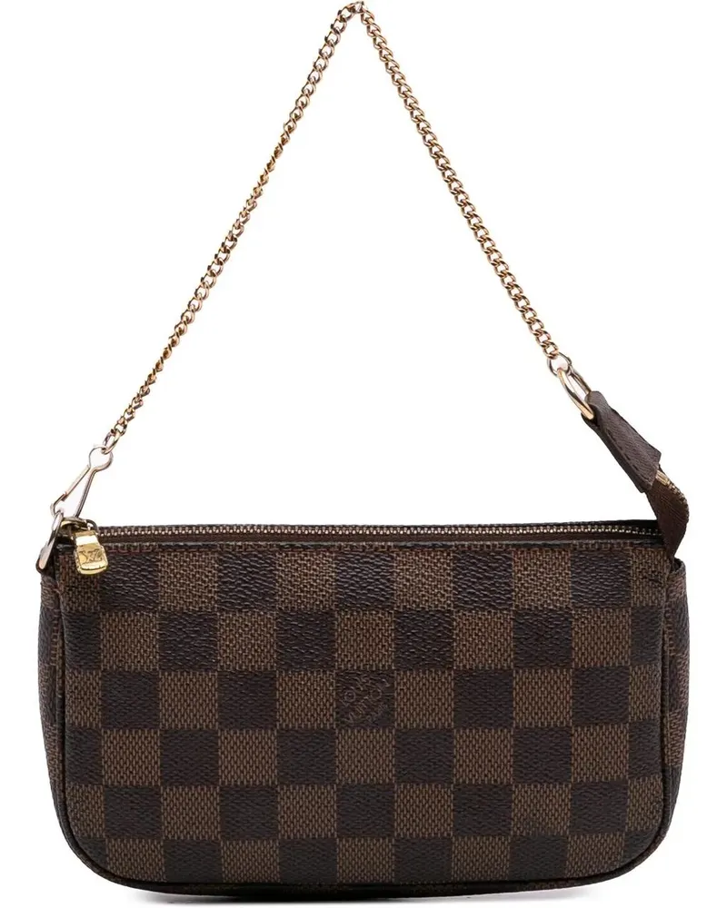 Louis Vuitton Crossbody Bags Damier Ebene Mini Pochette Accessoires braun Braun