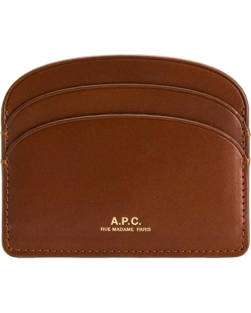 A.P.C. Portemonnaie Half Moon Wallet braun Braun