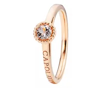 Ring Amore Mio 18k rose gold, 1 morganit facetted Ø 4mm