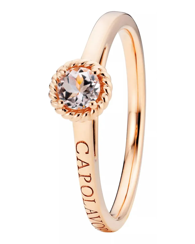 Capolavoro Ring Amore Mio 18k rose gold, 1 morganit facetted Ø 4mm Gold