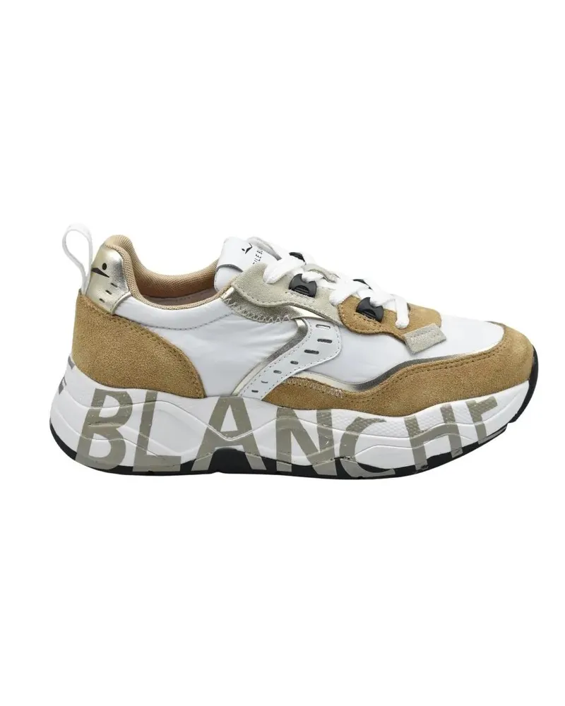 Voile Blanche Low-Top Sneaker Caramel And White Laced Sneakers braun Braun