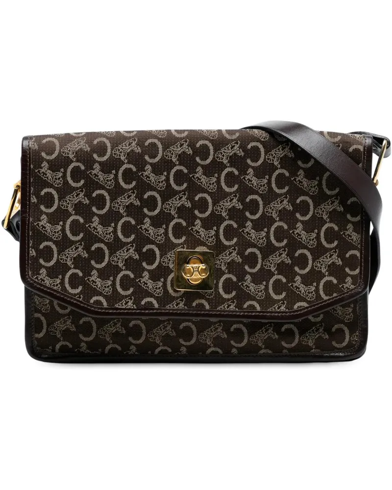 Celine Hobo Bags C Carriage Canvas Shoulder Bag braun Braun