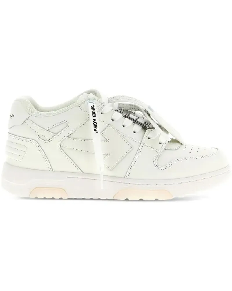 OFF-WHITE Low-Top Sneaker Low-Top White Leather Sneakers weiß Weiß