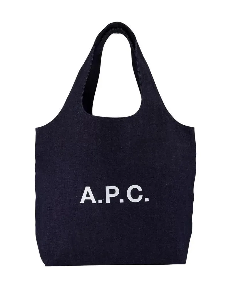 A.P.C. Shopper & Totes Ninon Tote Bag - Cotton - Blue blau Blau