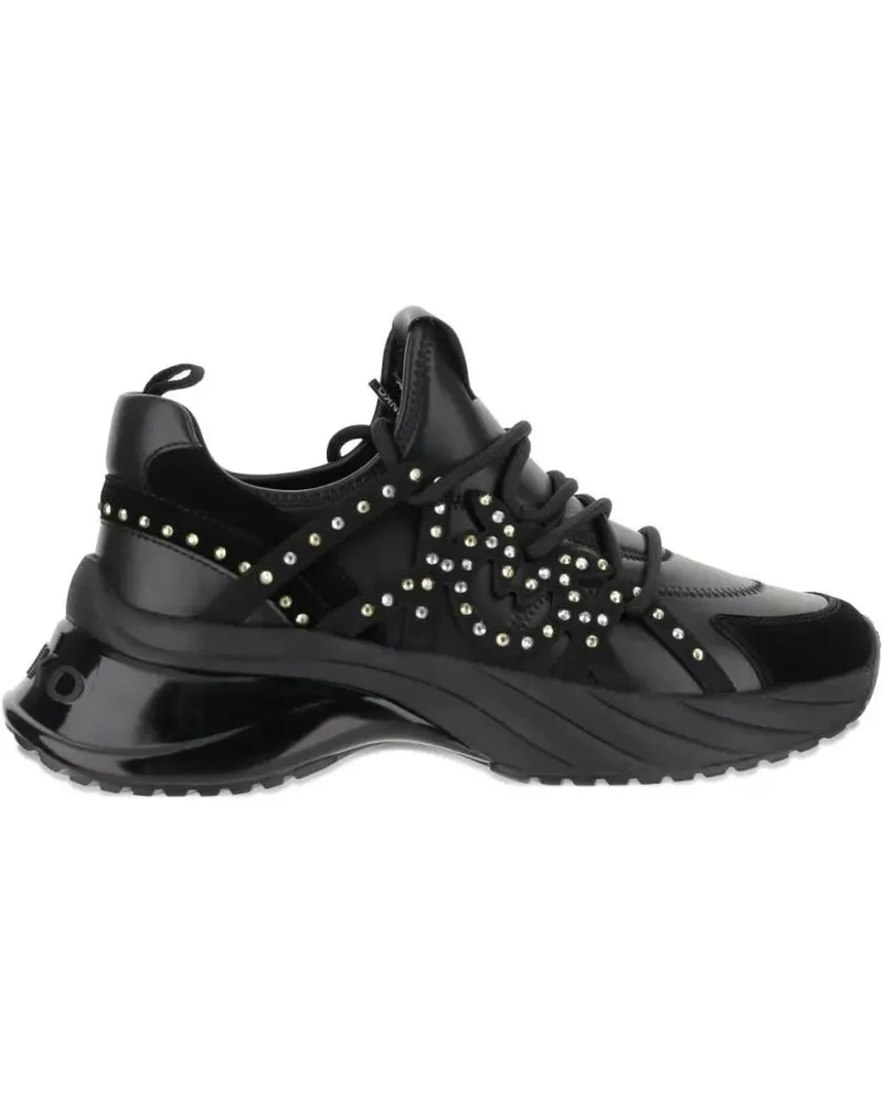 Pinko Low-Top Sneaker Sole Black Sneakers With Textured Accents schwarz Schwarz