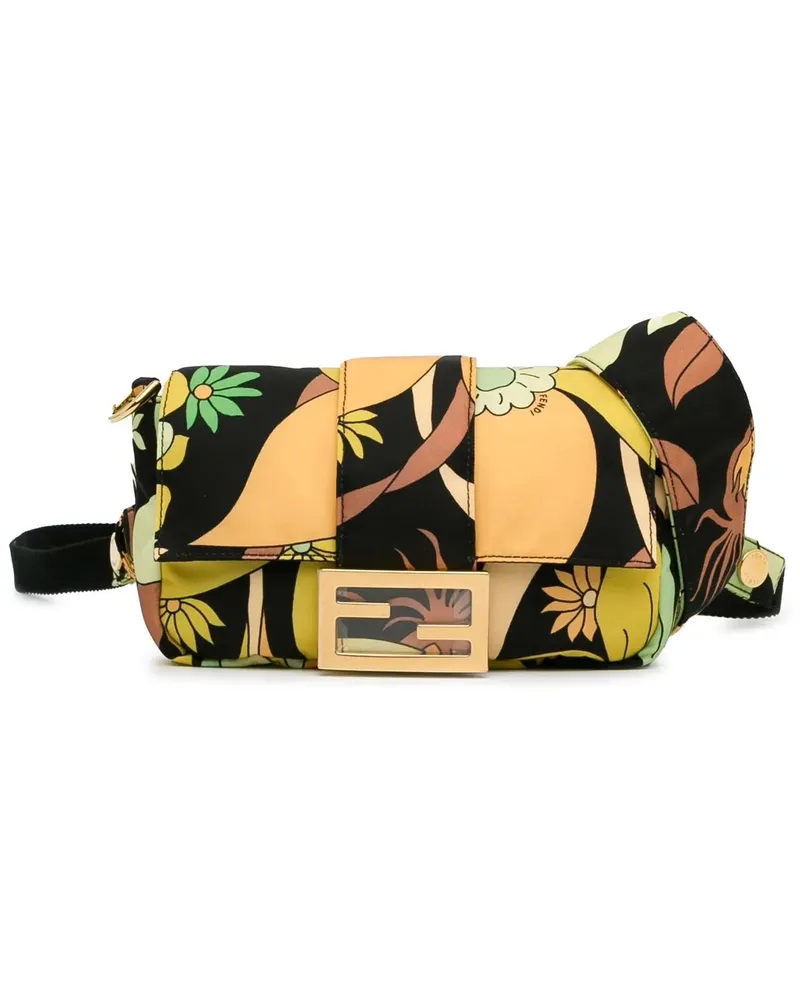 Fendi Bauchtaschen Floral Convertible Baguette grün Grün
